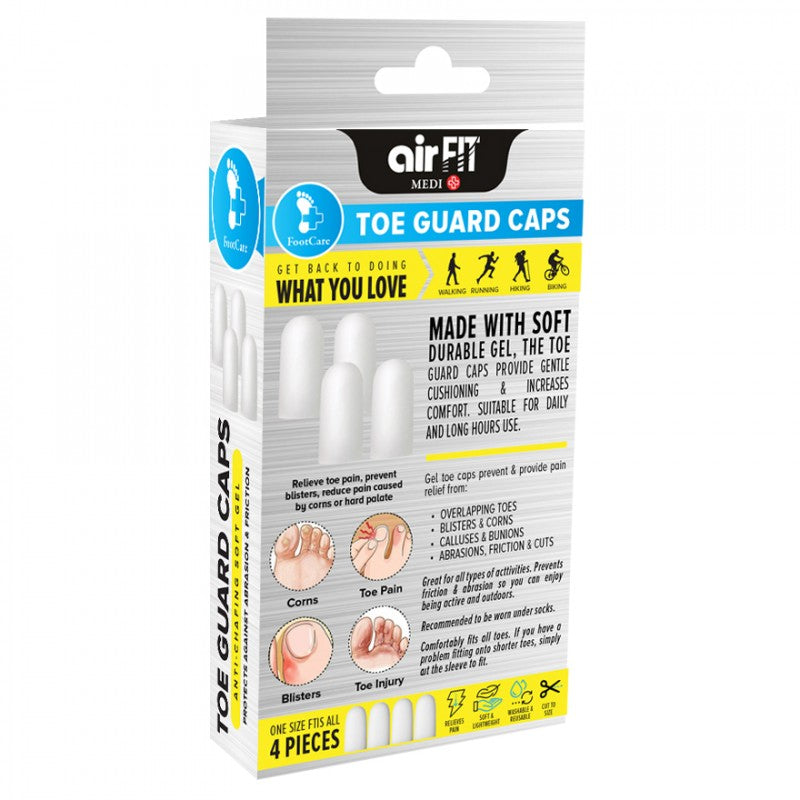AirFit Medi Anti-Chafing Soft Gel Toe Guard Caps (4 Pieces) 0028 ...