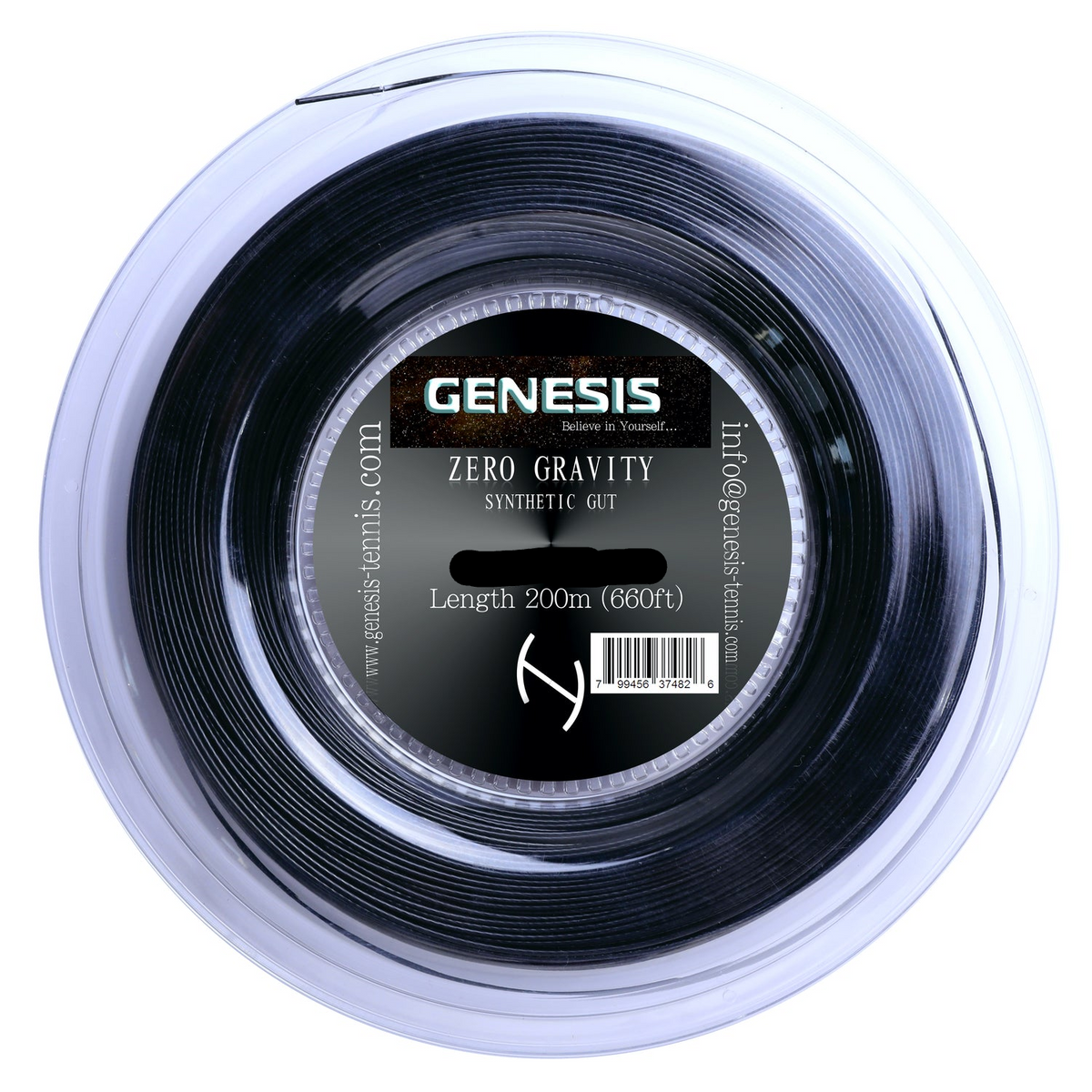 Genesis Zero Gravity 17 1.25mm Tennis String Reel (Black) (200m ...