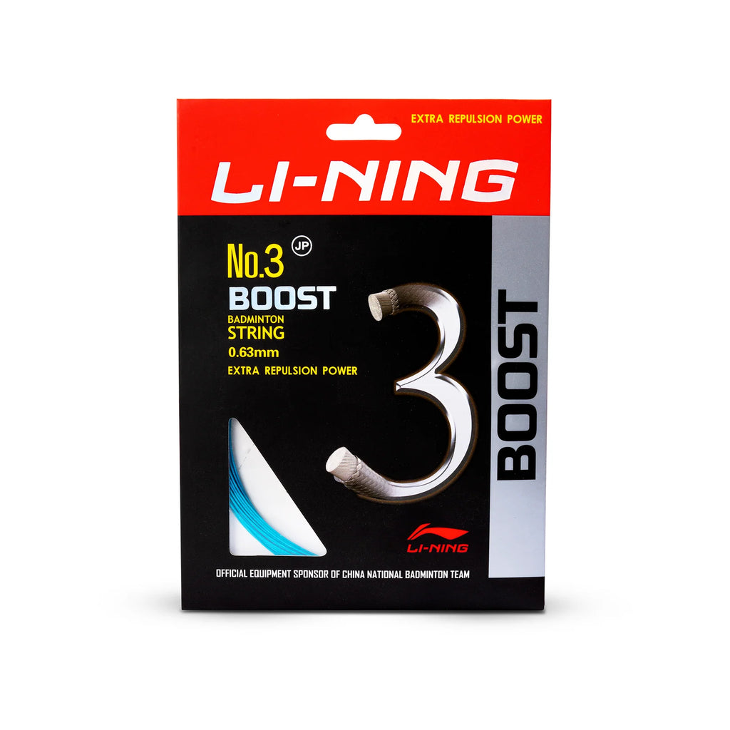 Li-Ning No.3 Boost 0.63mm - Aqua Blue (+$26.00) Badminton String ...